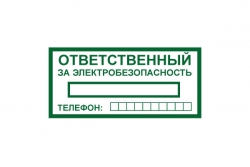 T322 Ответственный за электробезопасность (Пленка 100 х 200)